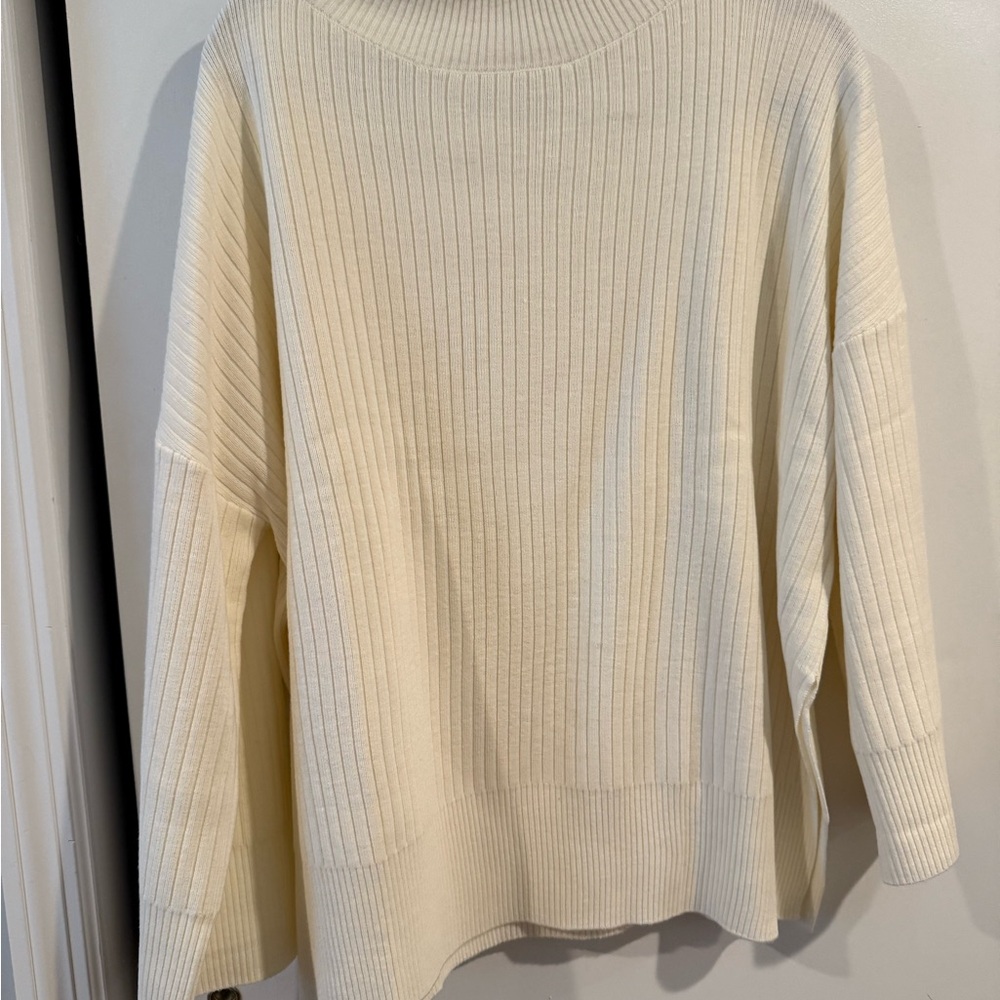 Pink Lily Ivory Ribbed Sweater - Picture 5 of 5